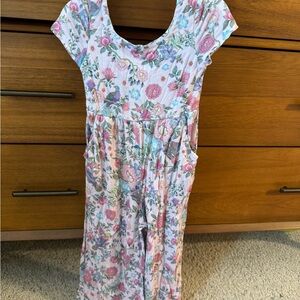 Posh Peanut Floral Short Sleeve Romper